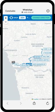 Choose the stop on the map